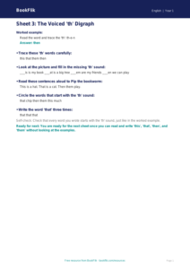 Free B Track Sheet | Class 1 | English | BookFlik