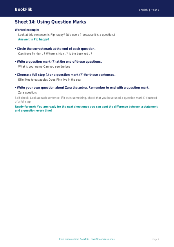 Free B Track Sheet | Class 1 | English | BookFlik worksheet preview — English B