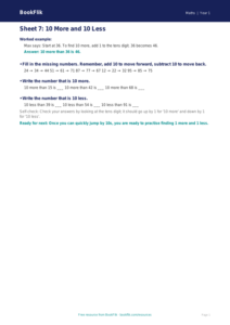 Free 3A Track Sheet | Class 1 | Maths | BookFlik