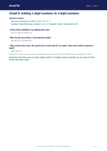 Free 3A Track Sheet | Class 1 | Maths | BookFlik