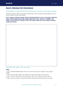 Free Abstract Art Drawing Sheet | Year 4 Supported | BookFlik