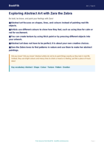 Free Abstract Art Poster | Year 4 Supported | BookFlik