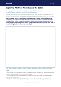 Free Abstract Art Drawing Sheet | Year 5 Core | BookFlik