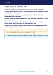 Free Abstract Art Poster | Year 5 Core | BookFlik