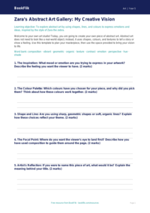 Free Abstract Art Template | Year 5 Core | BookFlik