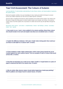 Free Autumn Art Assessment | Year 5 Core | BookFlik