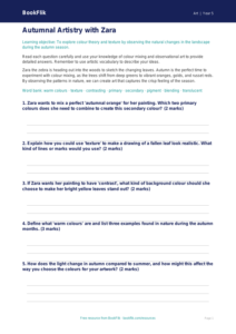 Free Autumn Art Worksheet | Year 5 Core | BookFlik