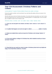 Free Christmas Art Assessment | Year 4 Supported | BookFlik