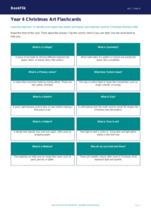 Free Christmas Art Flashcards | Year 4 Supported | BookFlik