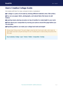 Free Collage Poster Worksheet | Year 4 Supported | BookFlik