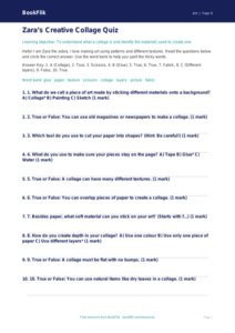 Free Collage Quiz | Year 4 Supported | BookFlik