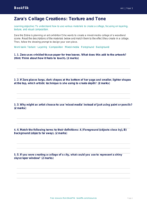Free Collage Activity Sheet | Year 5 Core | BookFlik
