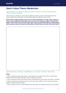 Free Colour Theory Drawing Sheet | Year 4 Greater Depth | BookFlik