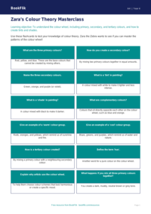 Free Colour Theory Flashcards | Year 4 Greater Depth | BookFlik