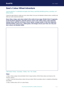 Free Colour Theory Drawing Sheet | Year 5 Core | BookFlik