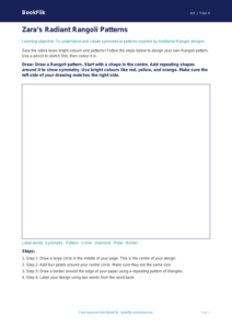 Free Diwali Rangoli Drawing Sheet | Year 4 Supported | BookFlik