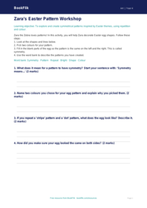 Free Easter Art Activity Sheet | Year 4 Supported | BookFlik