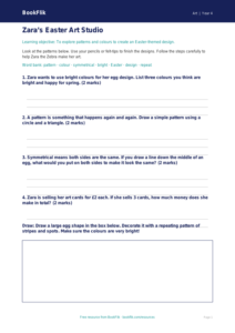Free Easter Art Worksheet | Year 4 Supported | BookFlik