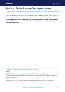 Free Famous Artists Drawing Sheet | Year 4 Supported | BookFlik
