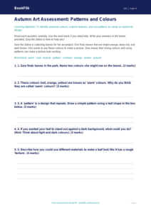 Free Halloween Art Assessment | Year 4 Supported | BookFlik