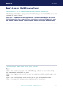 Free Halloween Art Drawing Sheet | Year 4 Supported | BookFlik
