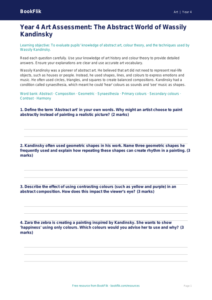 Free Kandinsky Assessment | Year 4 Greater Depth | BookFlik