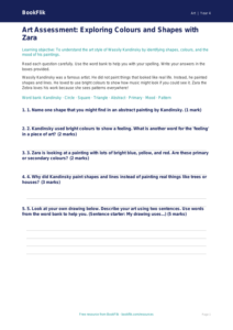 Free Kandinsky Assessment | Year 4 Supported | BookFlik