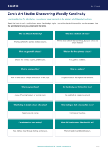 Free Kandinsky Flashcards | Year 4 Supported | BookFlik