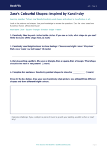 Free Kandinsky Worksheet | Year 4 Supported | BookFlik
