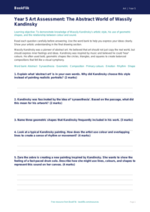 Free Kandinsky Assessment | Year 5 Core | BookFlik