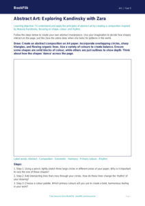 Free Kandinsky Drawing Sheet | Year 5 Core | BookFlik