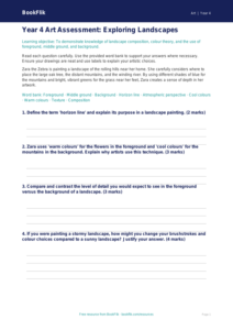 Free Landscapes Assessment | Year 4 Greater Depth | BookFlik
