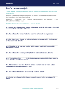 Free Landscapes Quiz | Year 4 Supported | BookFlik