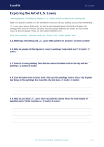 Free L.S. Lowry Art Assessment | Year 4 Supported | BookFlik