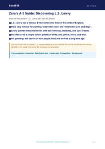 Free L.S. Lowry Art Worksheet | Year 4 Supported | BookFlik