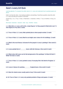 Free Lowry Quiz | Year 4 Supported | BookFlik