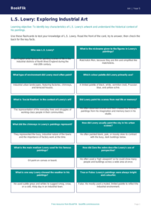 Free Lowry Flashcards | Year 5 Core | BookFlik