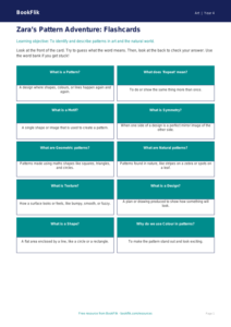 Free Pattern Flashcards | Year 4 Supported | BookFlik