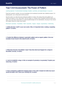 Free Pattern Assessment | Year 5 Core | BookFlik