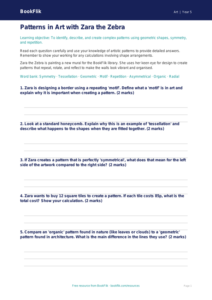 Free Pattern Worksheet | Year 5 Core | BookFlik