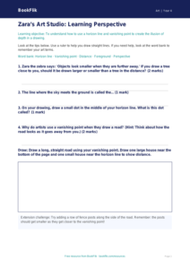 Free Perspective Worksheet | Year 4 Supported | BookFlik