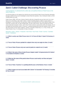 Free Picasso Quiz | Year 4 Greater Depth | BookFlik