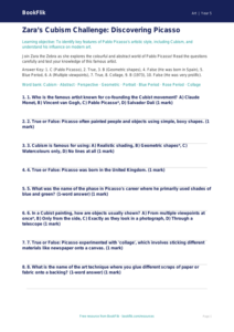 Free Picasso Quiz | Year 5 Core | BookFlik