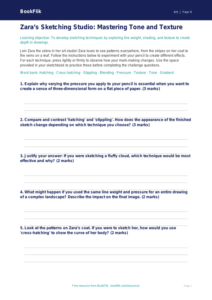 Free Sketching Activity Sheet | Year 4 Greater Depth | BookFlik
