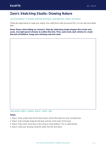 Free Sketching Drawing Sheet | Year 4 Supported | BookFlik