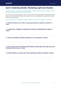 Free Sketching Activity Sheet | Year 5 Core | BookFlik