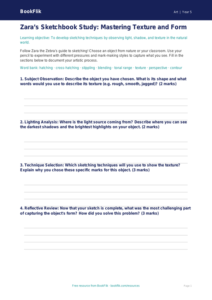 Free Sketching Template | Year 5 Core | BookFlik