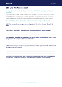 Free Still Life Assessment | Year 4 Supported | BookFlik
