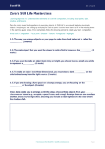 Free Still Life Activity Sheet | Year 5 Core | BookFlik