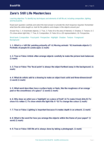 Free Still Life Quiz | Year 5 Core | BookFlik